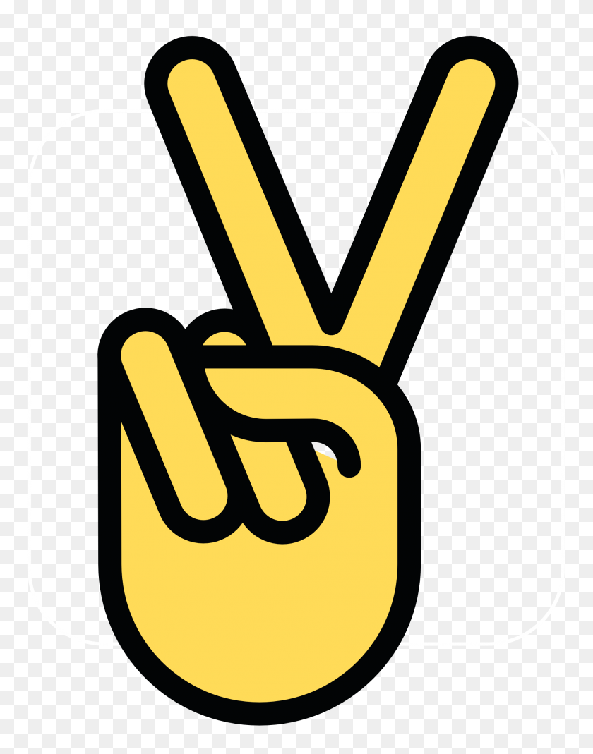 1979x2561 Clip Art Mustard V Sign Peace Symbol Cnd Logo - Mustard Clipart