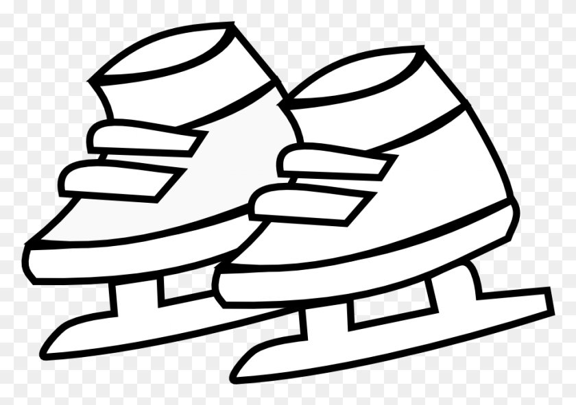914x623 Clip Art Netalloy Skating Shoes Kids Black - Sled Clipart