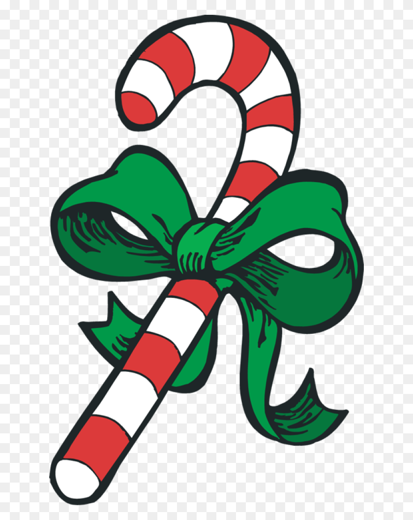 640x996 Clip Art Of A Candy Cane - Decal Clipart