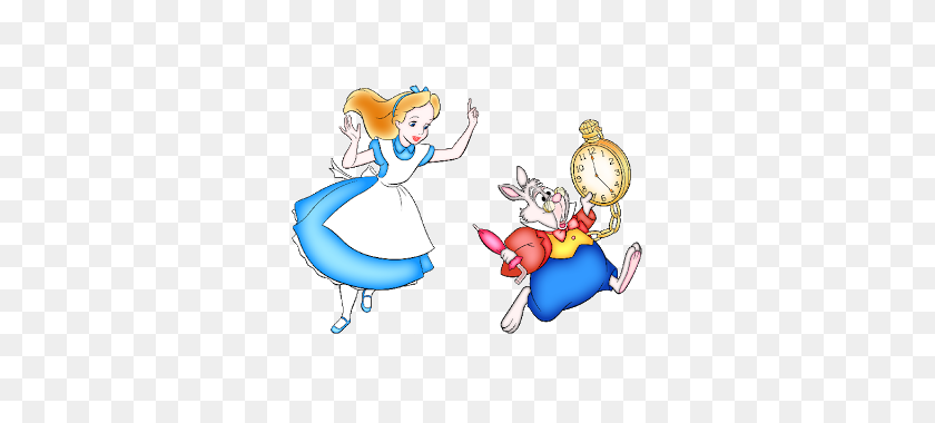 320x320 Clip Art Of A Disney Princess Clock Clipart - Free Alice In Wonderland Clip Art
