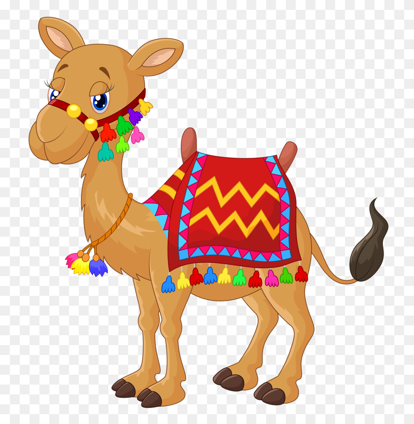 745x800 Clipart De Un Feliz Camello Árabe Naranja Con Una Joroba, Sonriendo - Joroba Día Camel Clipart