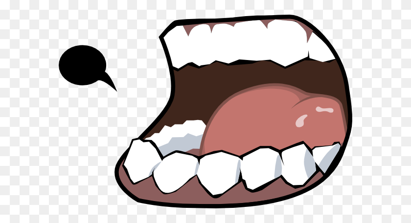 600x397 Clip Art Of A Mouth - Talking Mouth Clipart