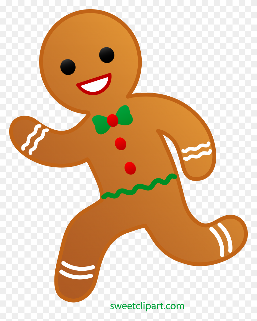 4739x6000 Clip Art Of A Smiling Gingerbread Man - Happy Birthday Cousin Clipart