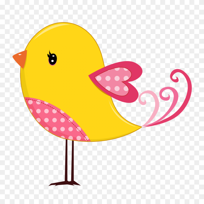 1200x1200 Clip Art Of A Yellow Bird Winging - Canary Clipart