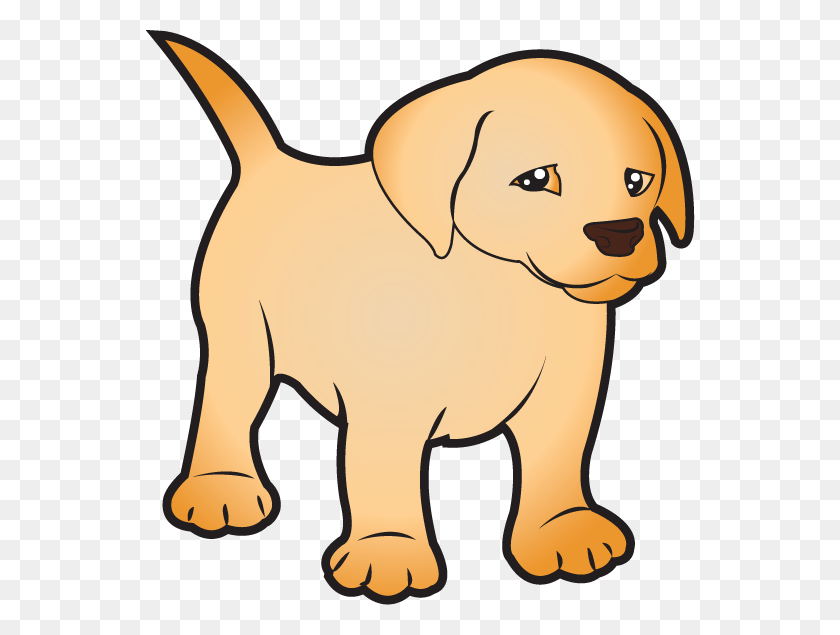 550x575 Clip Art Of Animals Puppy Labrador - Labrador Dog Clipart