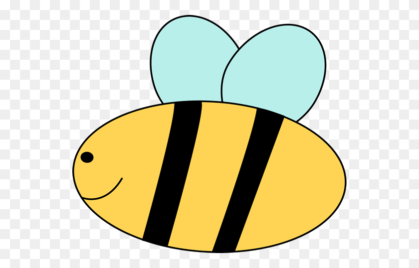 550x478 Clip Art Of Bee - Buzzing Bee Clipart