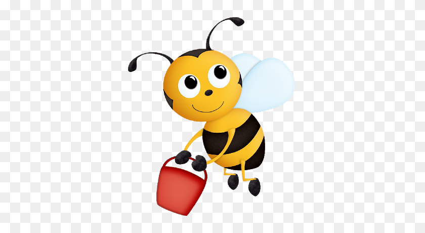 400x400 Clip Art Of Bees And Honey - Please Read Clipart