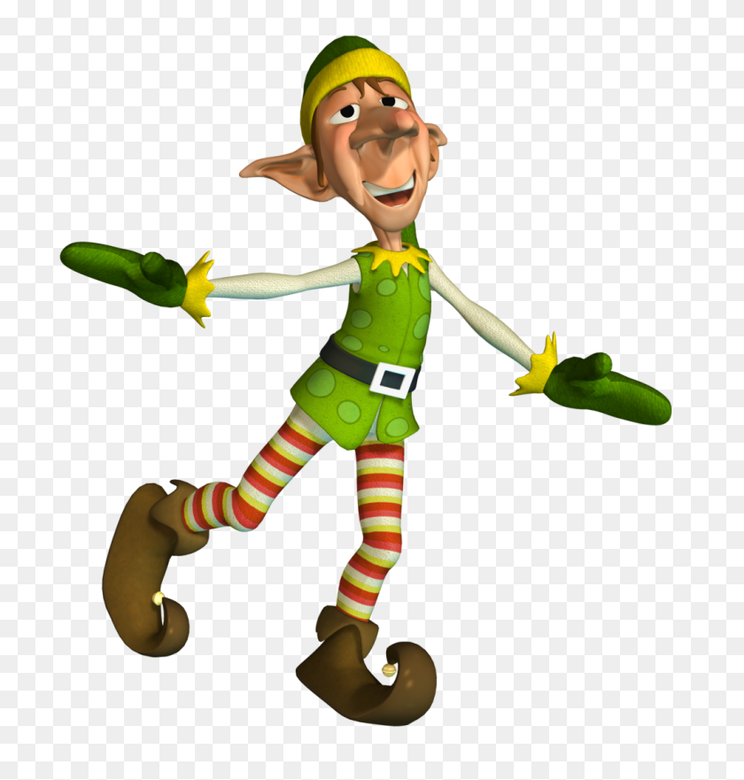 1024x1079 Clipart Of Christmas Elf - Elf Clipart Free