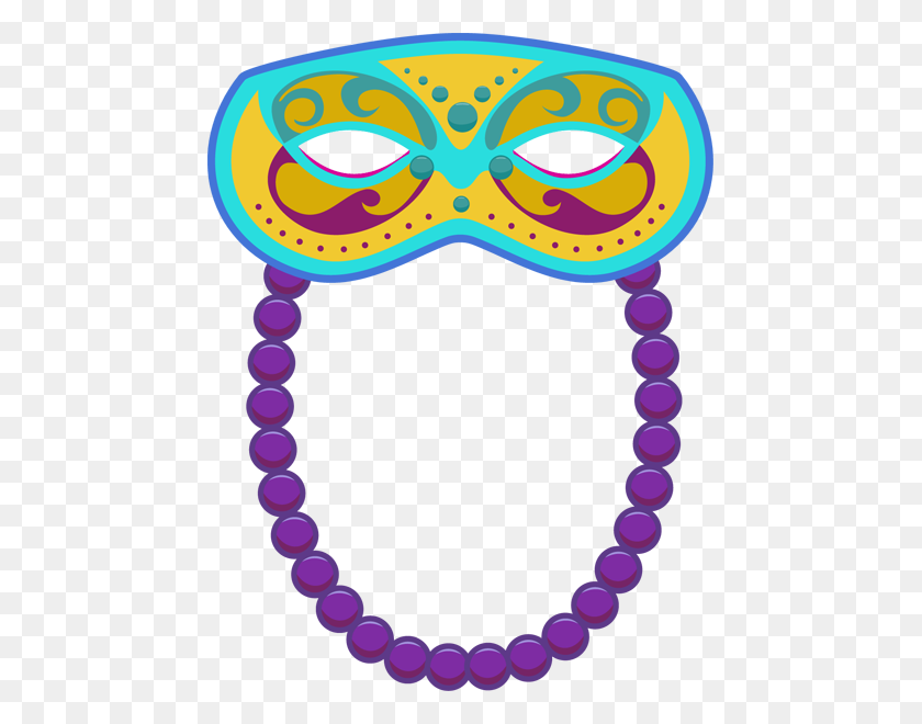 461x600 Clip Art Of Mardi Gras Mask Clipart Clipart Image - Masks Clipart