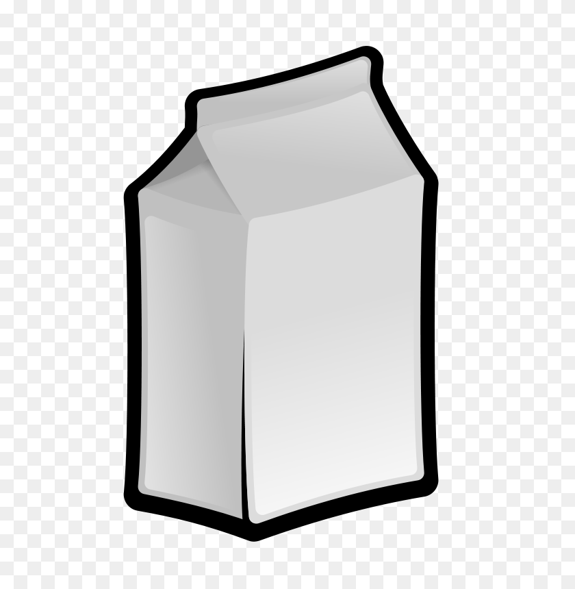667x800 Clipart Of Milk - Caja Abierta Clipart