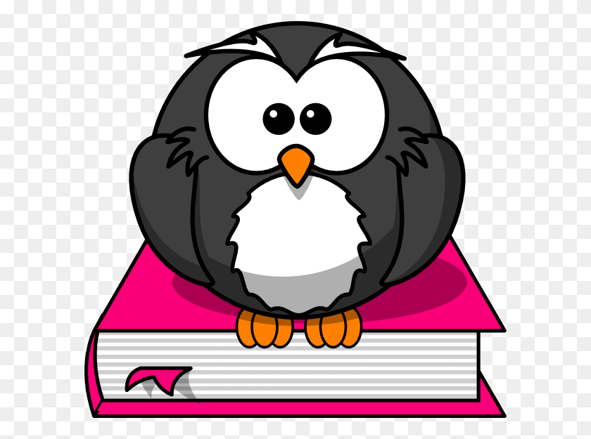 600x565 Clip Art Of Owl On Book Transparent With Png Clipart Picture - Boy Owl Clipart