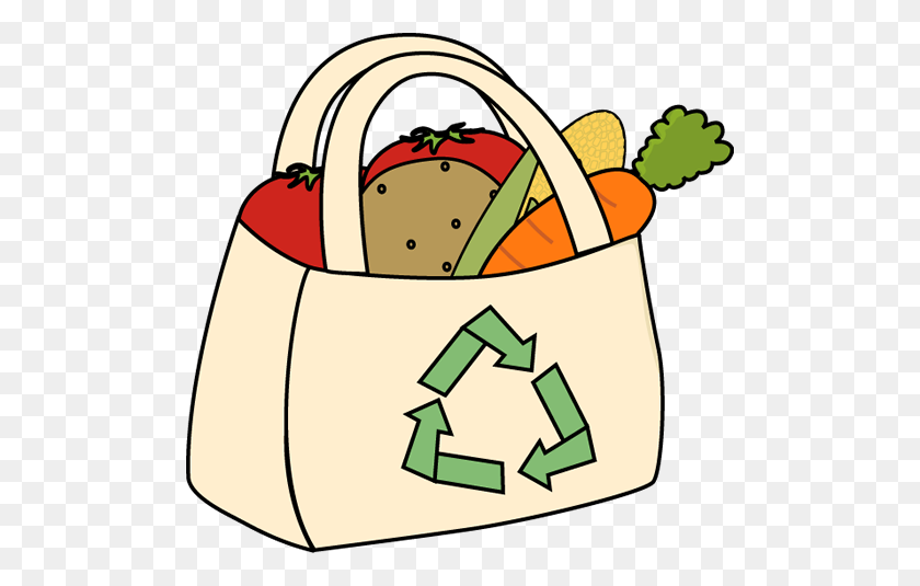 500x475 Clip Art Of Shopping Bags For Grocery Store - Shopping Bag Clipart