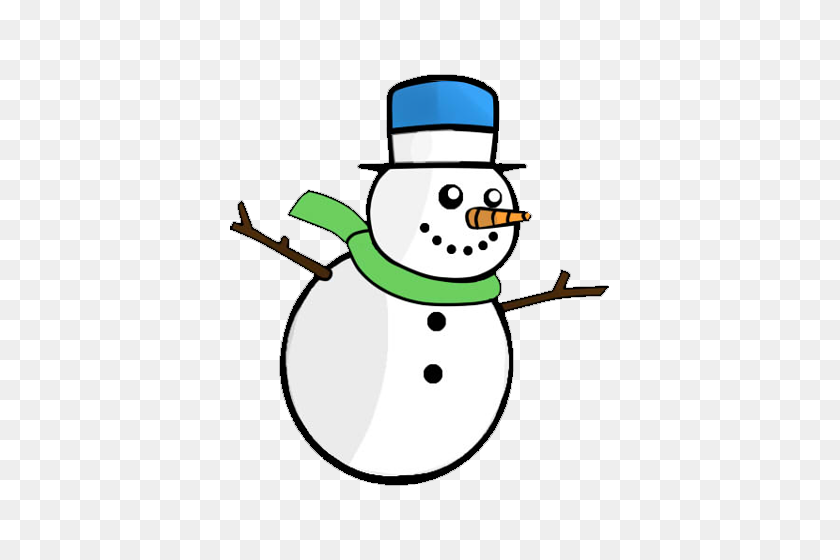 500x500 Clip Art Of Snowman - Snowball Clipart