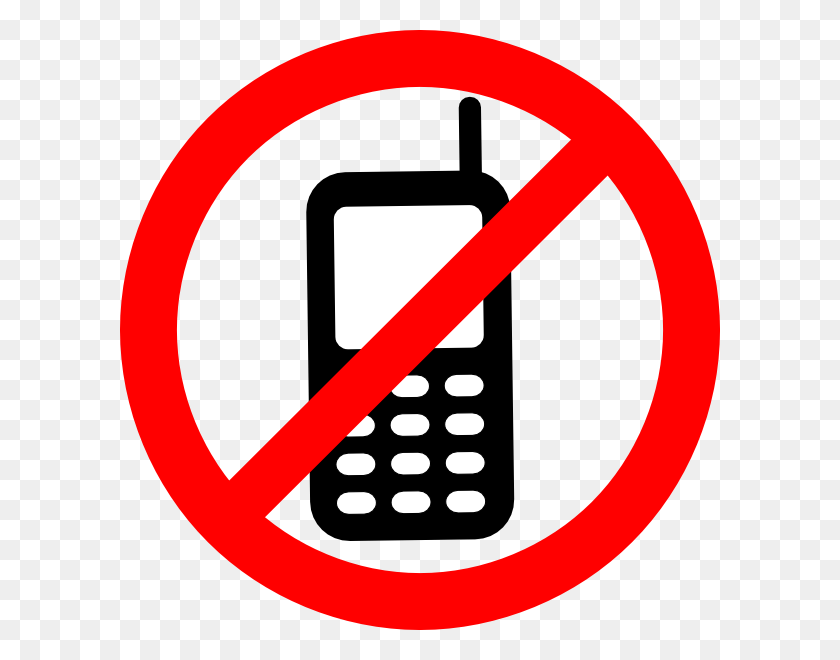 600x600 Clip Art Of Texting On Cell Phones Clipart - No Cell Phone Clipart