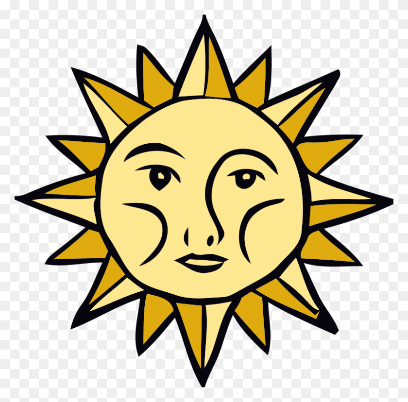 800x788 Clip Art Of The Sun - Sun Clipart Free