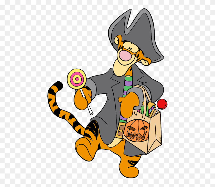 475x673 Clip Art Of Tigger As A Pirate Trick Or Treating On Halloween - Pirate Clip Art