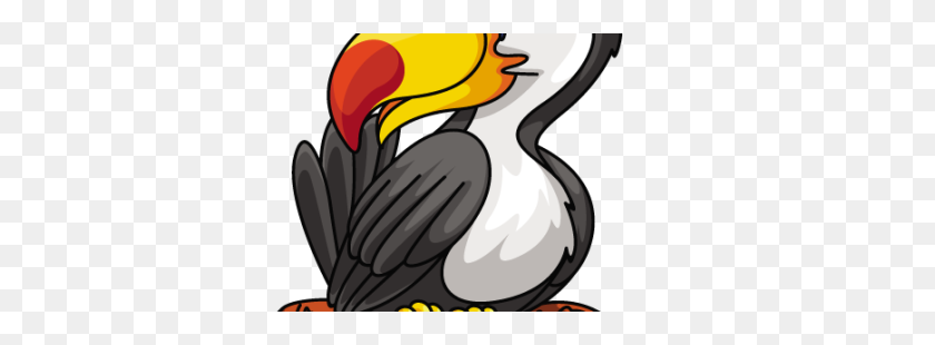350x250 Clip Art Of Toucan Bird Cartoon - Toucan Clipart