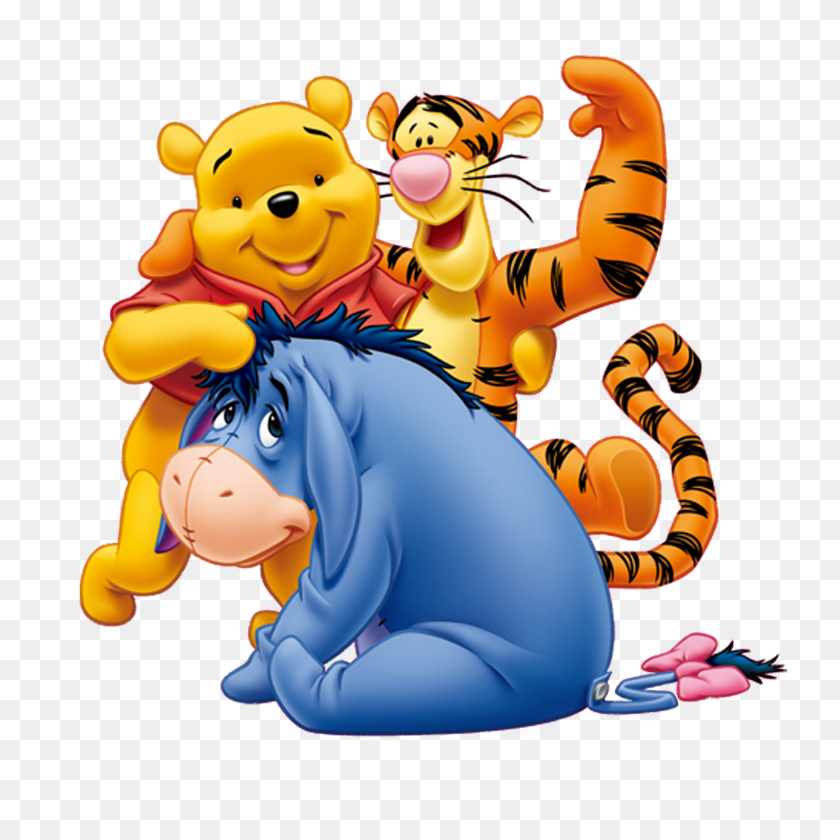 1600x1600 Clip Art Of Winnie The Pooh Characters Free Cliparts - Eeyore Clipart