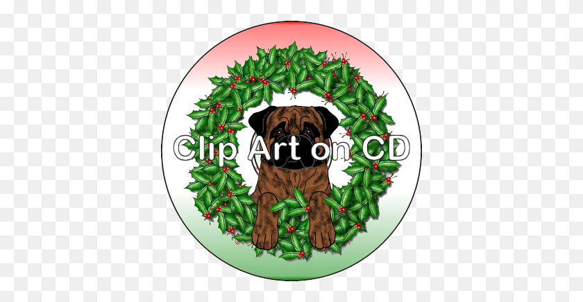376x376 Clip Art On Cd - Pug Clipart