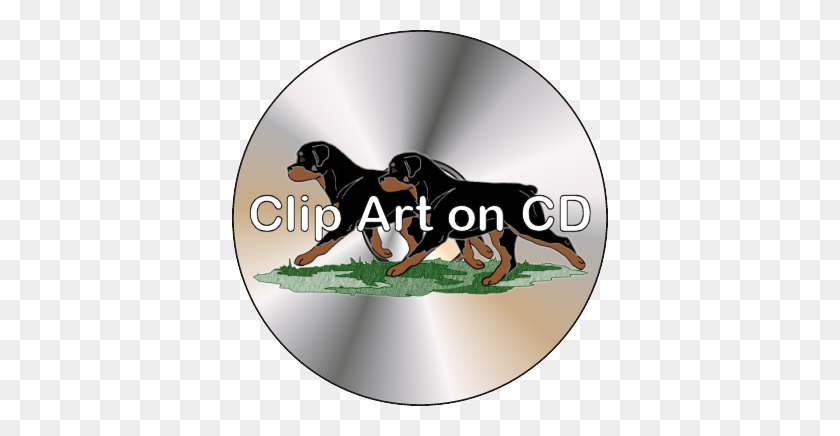 376x376 Clip Art On Cd - Rottweiler Clipart