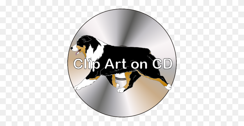 376x376 Clip Art On Cd - Siberian Husky Clipart