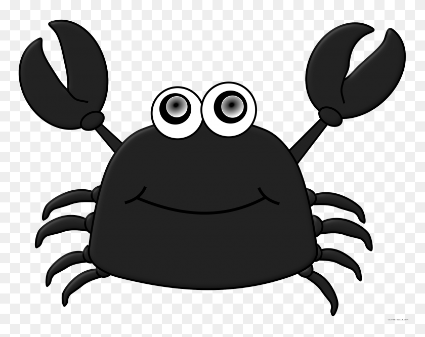 2400x1867 Clip Art Openclipart Crab Image Vector Graphics - Crab Clipart Black And White