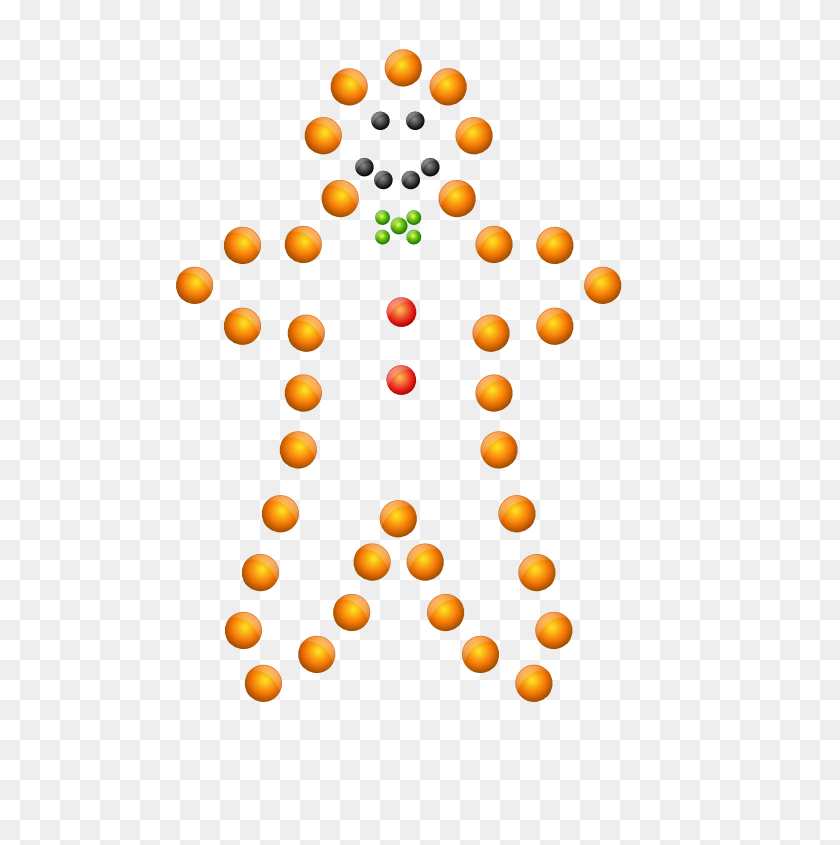 555x785 Clip Art Ornament Gingerbread Man In Lights - Christmas Gingerbread Man Clipart
