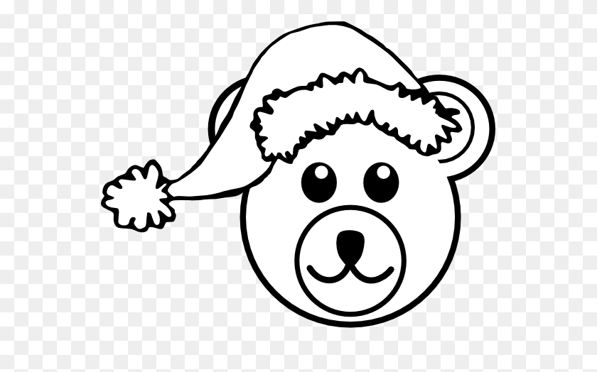555x464 Clip Art Palomaironique Bear Head Cartoon Brown - Christmas Bear Clipart