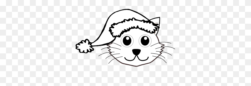 333x230 Clip Art Palomaironique Cat Face Cartoon - Cat And The Hat Clipart