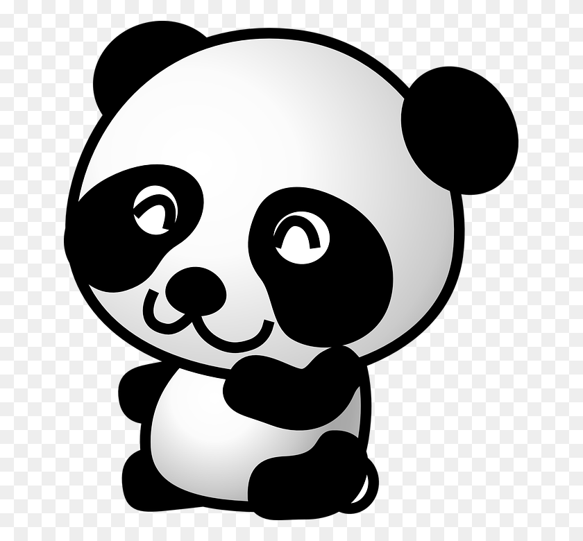 655x720 Clip Art Panda - Cuddle Clipart