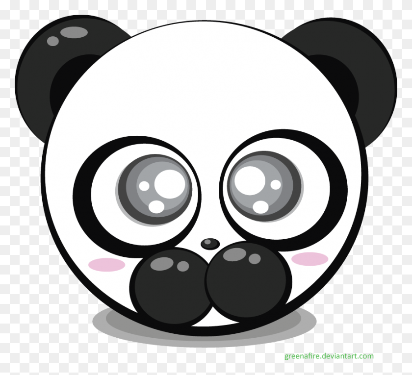 864x782 Clip Art Panda Bear - Bear Face Clipart