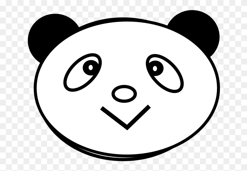 1331x894 Imágenes Prediseñadas Panda Enamorado Negro - Te Queremos Clipart