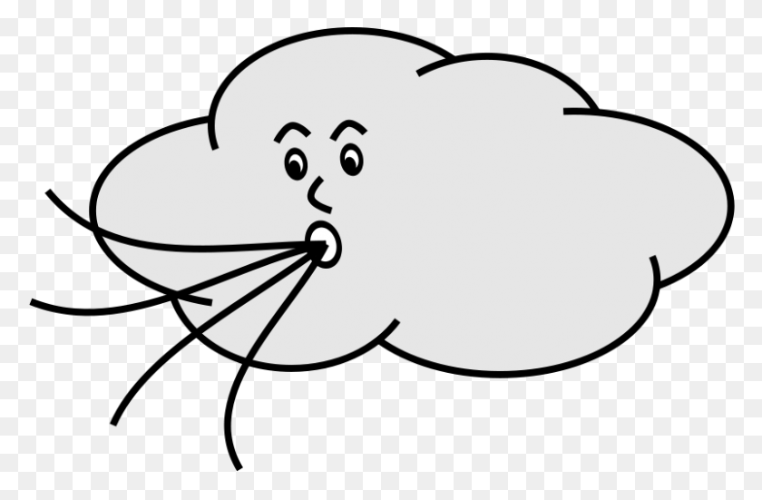 800x504 Clip Art Partly Cloudy With A Breeze Clipart - Partly Cloudy Clipart