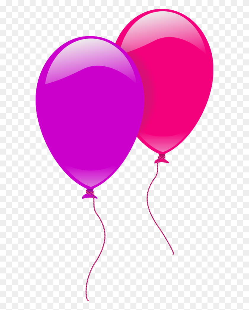 600x983 Clip Art Party Balloon Vectors - Purple Balloon Clipart