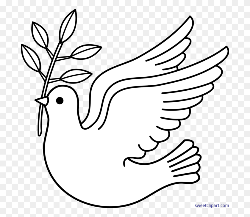 700x670 Clip Art Peace Peace Dove Twitter Bird - Dove Black And White Clipart