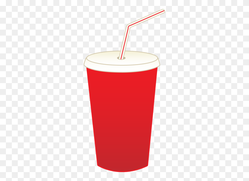 275x550 Clip Art Picture Soda Pop Cup Soda Pop In Cup With Straw Box - Straw Clipart