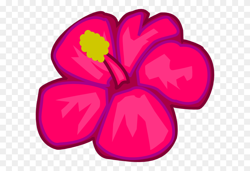 600x516 Clip Art Pink Flowers - Morning Glory Clipart