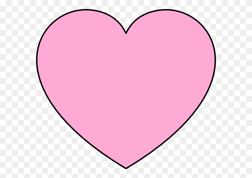 600x534 Clipart Pink Heart - Clipart De Béisbol En Forma De Corazón