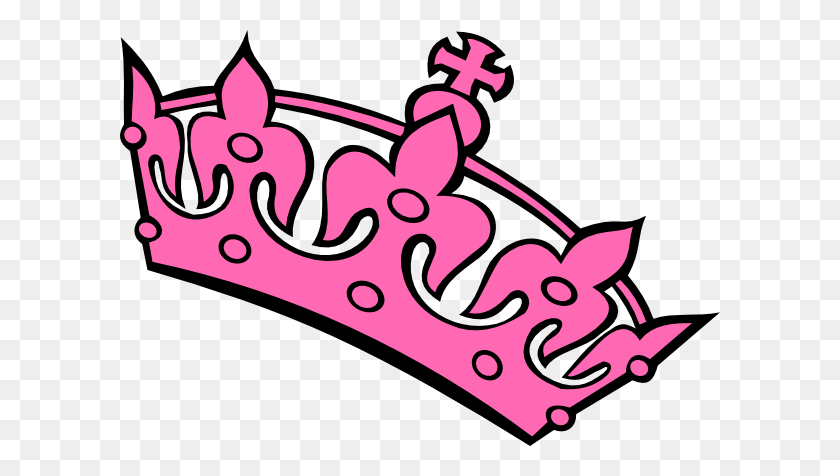 600x416 Clip Art Pink Tiara Clipart - Princess Crown Clipart Black And White