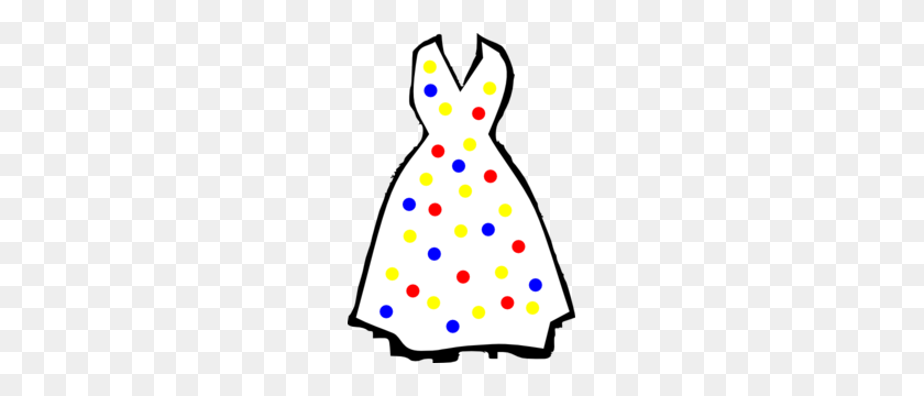 207x300 Clip Art Polka Dots Dress Clipart - Polka Dot Clipart