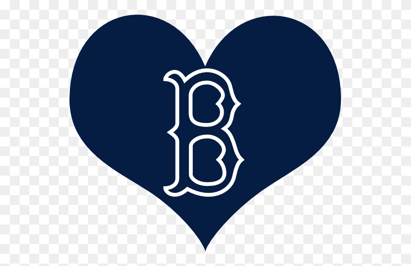 555x485 Clipart Ore Por Boston Corazón Azul - Boston Clipart