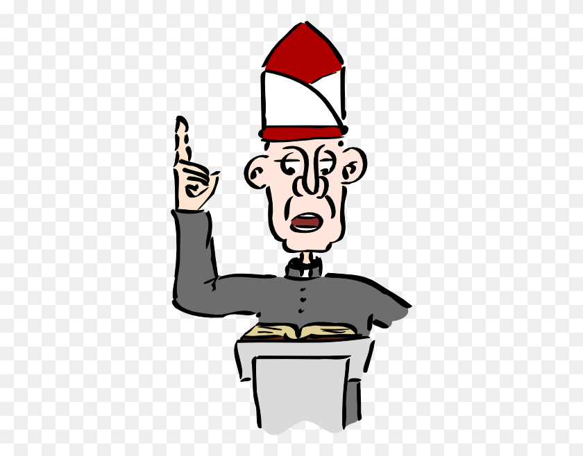 348x598 Clip Art Priest Shaming Clipart - Homily Clipart