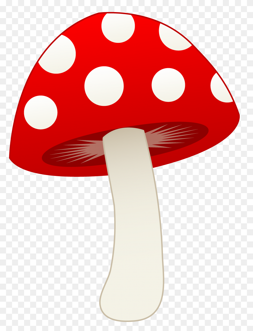 3584x4768 Clip Art, Red - Mushroom Clipart