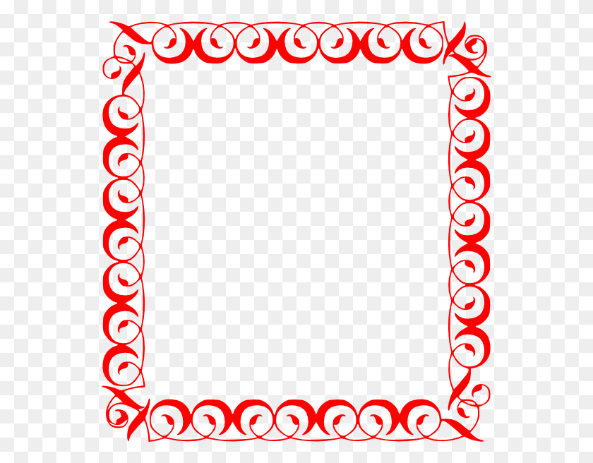 552x596 Imágenes Prediseñadas Red Borders - Red Square Clipart