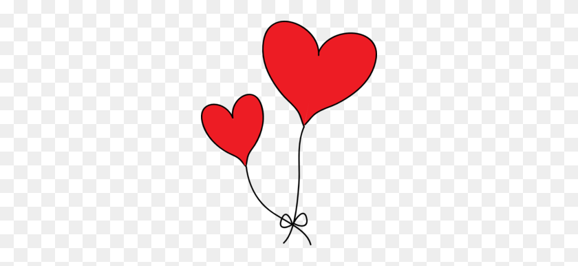 256x326 Clip Art Red Heart - Heart Balloon Clipart
