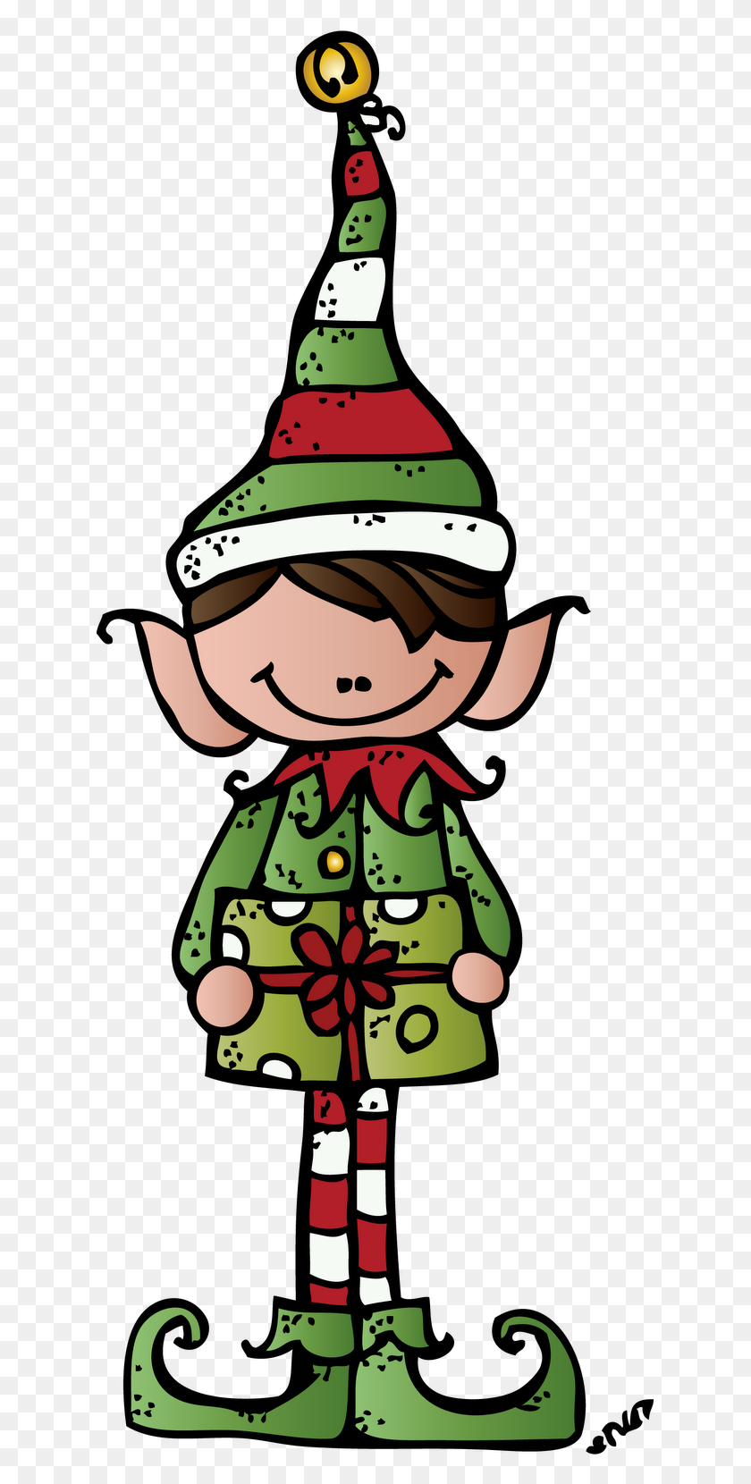 623x1600 Clip Art Santa And Elf On The Shelf Clipart - Shelf Clipart