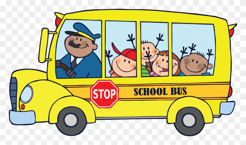 2400x1341 Clip Art School Bus - Christmas Book Clipart