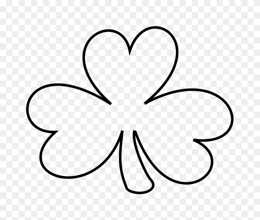 800x666 Clip Art Shamrock Black And White Awesome Graphic Library - Shamrock Clipart Black And White