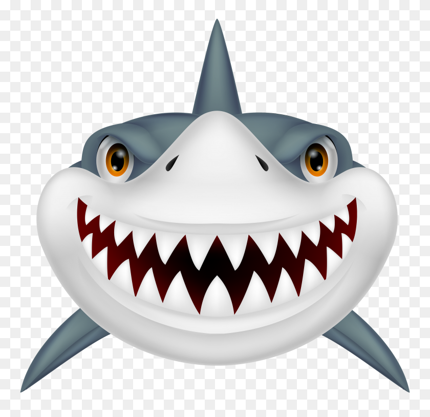3500x3387 Clip Art Shark - Sharp Teeth Clipart