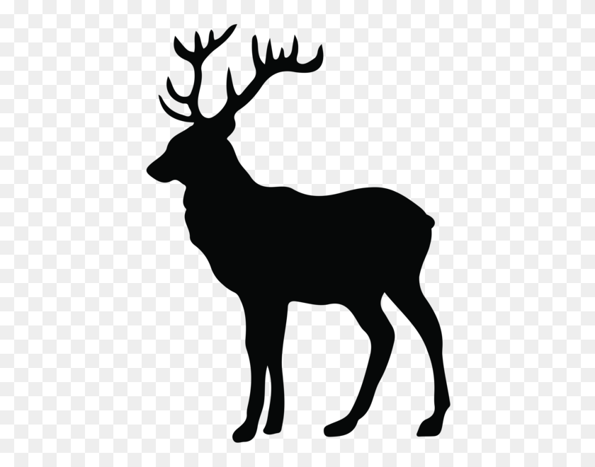 446x600 Clip Art Silhouette, Clip - Moose Antlers Clipart